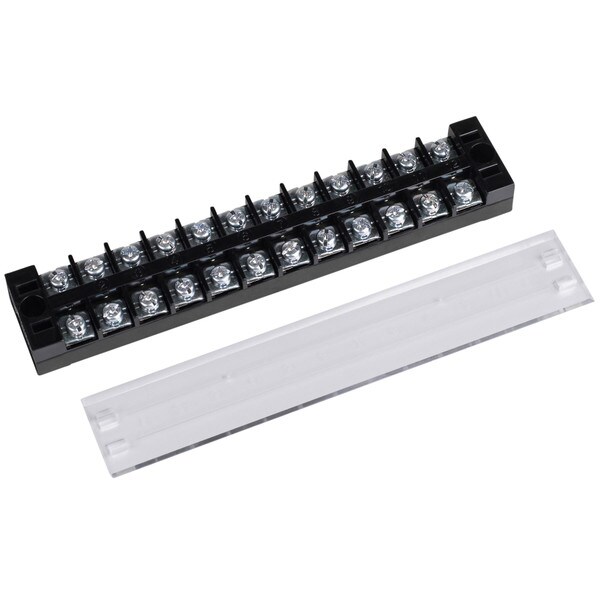 Main product image for 12 Pole 25A Barrier Terminal Strip with Snap-on Clea 090-849